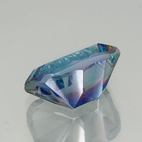 11.51캐럿 천연 탑 레인보우 미스틱 쿼츠, 에메랄드 컷, 16.1×12 mm, VVS