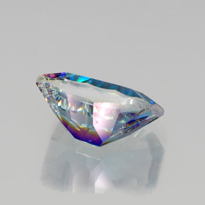 10.25캐럿 천연 탑 레인보우 미스틱 쿼츠, 에메랄드 컷, 16.1×12 mm, VVS-VS