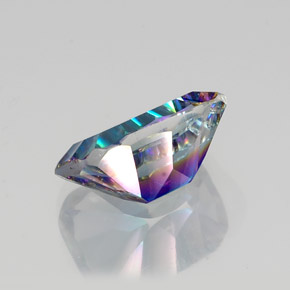 9.86캐럿 천연 탑 레인보우 미스틱 쿼츠, 에메랄드 컷, 16.1×12 mm, VVS-VS