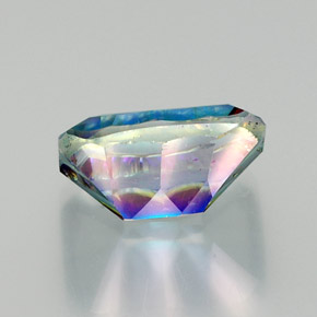 10.52캐럿 천연 탑 레인보우 미스틱 쿼츠, 에메랄드 컷, 16×12 mm, VVS