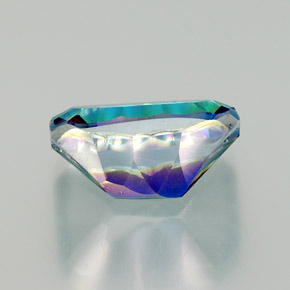 10.42캐럿 천연 탑 레인보우 미스틱 쿼츠, 에메랄드 컷, 16×11.9 mm, VS