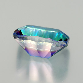 11.25캐럿 천연 탑 레인보우 미스틱 쿼츠, 에메랄드 컷, 16.1×12 mm, VVS-VS