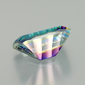 10.34캐럿 천연 탑 레인보우 미스틱 쿼츠, 바게트, 16.1×12 mm, VVS-VS