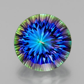 18.50캐럿 천연 탑 레인보우 신비한 석영, 라운드 컷, VVS-VS