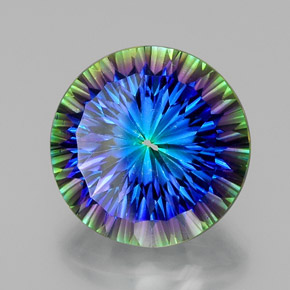 18.50캐럿 천연 탑 레인보우 신비한 석영, 라운드 컷, VVS-VS