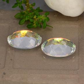 10.52캐럿 천연 멀티컬러 미스틱 쿼츠 보석, 타원형 컷, 14.1×10.1 mm, VVS-VS