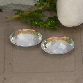 9.59캐럿 천연 다색 신비한 석영 보석, 타원형 컷, VVS-VS