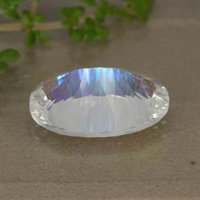 5.02캐럿 천연 멀티컬러 미스틱 쿼츠, 타원형 컷, 14.3×10.1 mm, VVS-VS