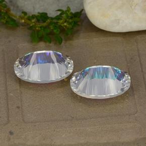 10.68캐럿 천연 다색 신비한 석영 보석, 타원형 컷, VVS-VS