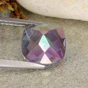 1.89캐럿 천연 다색 신비한 석영, 쿠션 컷, VVS-VS