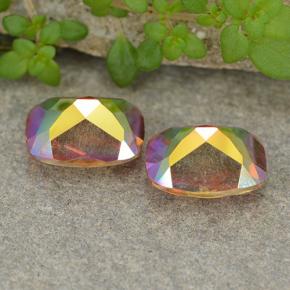 3.39캐럿 천연 다색 신비한 석영 보석, 쿠션 컷, VVS-VS