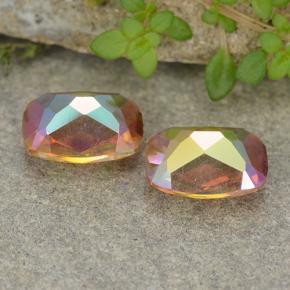 3.69캐럿 천연 멀티컬러 미스틱 쿼츠 보석, 쿠션 컷, 9×7 mm, VS