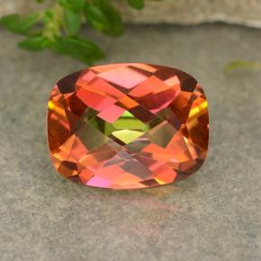 1.84캐럿 천연 멀티컬러 미스틱 쿼츠, 쿠션 컷, 9.1×7 mm, VVS-VS