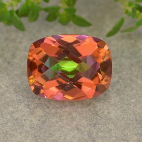 1.72캐럿 천연 멀티컬러 미스틱 쿼츠, 쿠션 컷, 8.8×6.9 mm, VVS-VS