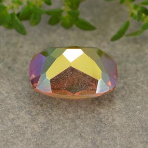 1.72캐럿 천연 멀티컬러 미스틱 쿼츠, 쿠션 컷, 8.8×6.9 mm, VVS-VS