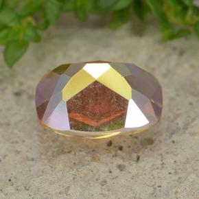 1.82캐럿 천연 멀티컬러 미스틱 쿼츠, 쿠션 컷, 9.1×7 mm, VVS-VS