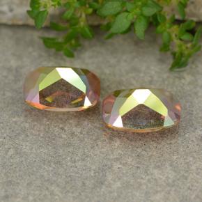 3.46캐럿 천연 다색 신비한 석영 보석, 쿠션 컷, VVS-VS