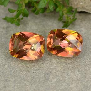 3.57캐럿 천연 멀티컬러 미스틱 쿼츠 보석, 쿠션 컷, 9.1×7 mm, VVS-VS