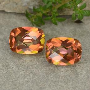 3.49캐럿 천연 멀티컬러 미스틱 쿼츠 보석, 쿠션 컷, 9.1×7.1 mm, VVS-VS