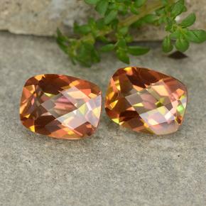 3.49캐럿 천연 멀티컬러 미스틱 쿼츠 보석, 쿠션 컷, 9.1×7.1 mm, VVS-VS