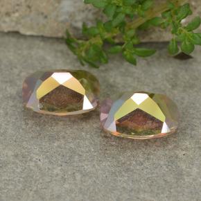 3.49캐럿 천연 멀티컬러 미스틱 쿼츠 보석, 쿠션 컷, 9.1×7.1 mm, VVS-VS