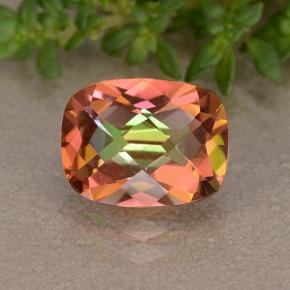 1.82캐럿 천연 멀티컬러 미스틱 쿼츠, 쿠션 컷, 9×7 mm, VVS-VS
