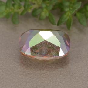 1.82캐럿 천연 멀티컬러 미스틱 쿼츠, 쿠션 컷, 9×7 mm, VVS-VS