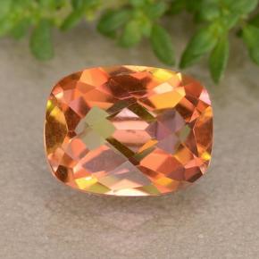 1.81캐럿 천연 멀티컬러 미스틱 쿼츠, 쿠션 컷, 9×7 mm, VVS-VS