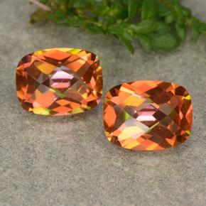 3.70캐럿 천연 멀티컬러 미스틱 쿼츠 보석, 쿠션 컷, 9.1×7.1 mm, VS