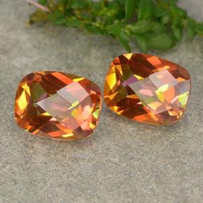 3.70캐럿 천연 멀티컬러 미스틱 쿼츠 보석, 쿠션 컷, 9.1×7.1 mm, VS