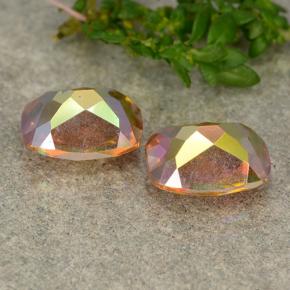 3.70캐럿 천연 멀티컬러 미스틱 쿼츠 보석, 쿠션 컷, 9.1×7.1 mm, VS