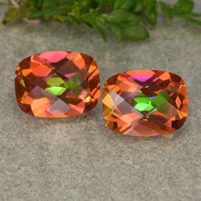 3.60캐럿 천연 다색 신비한 석영 보석, 쿠션 컷, VVS-VS