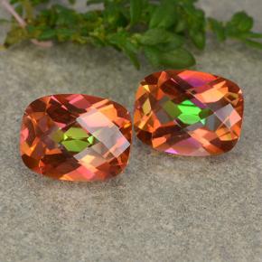 3.60캐럿 천연 다색 신비한 석영 보석, 쿠션 컷, VVS-VS