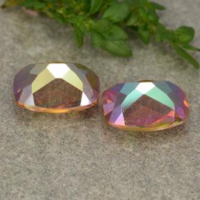 3.60캐럿 천연 다색 신비한 석영 보석, 쿠션 컷, VVS-VS