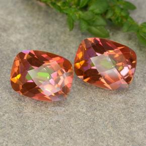 3.75캐럿 천연 다색 신비한 석영 보석, 쿠션 컷, VS