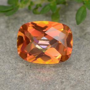 1.69캐럿 천연 멀티컬러 미스틱 쿼츠, 쿠션 컷, 9×7 mm, VVS-VS