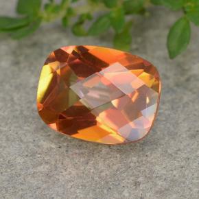 1.69캐럿 천연 멀티컬러 미스틱 쿼츠, 쿠션 컷, 9×7 mm, VVS-VS