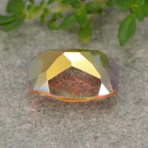 1.69캐럿 천연 멀티컬러 미스틱 쿼츠, 쿠션 컷, 9×7 mm, VVS-VS