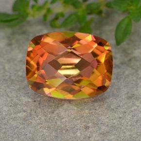 1.81캐럿 천연 멀티컬러 미스틱 쿼츠, 쿠션 컷, 9×7 mm, VVS-VS