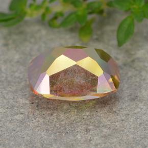 1.81캐럿 천연 멀티컬러 미스틱 쿼츠, 쿠션 컷, 9×7 mm, VVS-VS