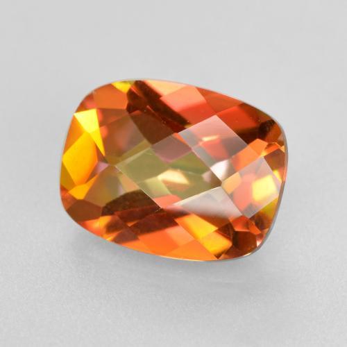 1.84캐럿 천연 멀티컬러 미스틱 쿼츠, 쿠션 컷, 9.1×7 mm, VVS-VS