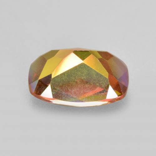 1.84캐럿 천연 멀티컬러 미스틱 쿼츠, 쿠션 컷, 9.1×7 mm, VVS-VS