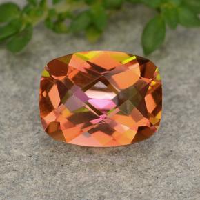 1.78캐럿 천연 멀티컬러 미스틱 쿼츠, 쿠션 컷, 9×7 mm, VVS-VS