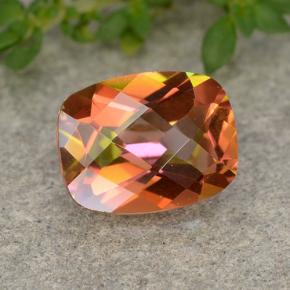1.78캐럿 천연 멀티컬러 미스틱 쿼츠, 쿠션 컷, 9×7 mm, VVS-VS
