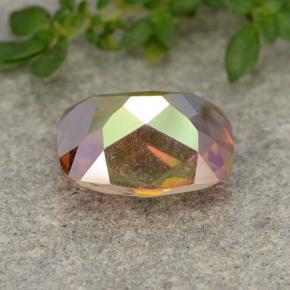 1.78캐럿 천연 멀티컬러 미스틱 쿼츠, 쿠션 컷, 9×7 mm, VVS-VS