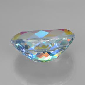 7.23캐럿 천연 멀티컬러 미스틱 쿼츠, 타원형 컷, 13.9×10 mm, VVS-VS
