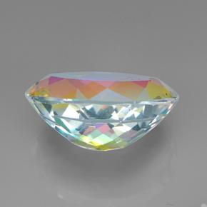 7.50캐럿 천연 멀티컬러 미스틱 쿼츠, 타원형 컷, 14.1×10.1 mm, VVS-VS