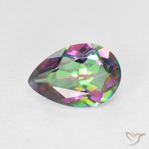 1.76ct 자연스러운 다색 신비한 석영, 배 모양, VVS-VS