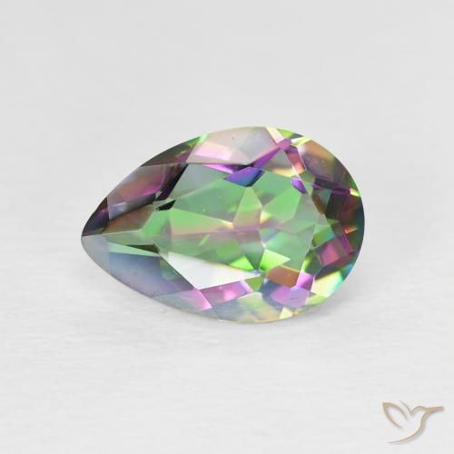 1.94ct 자연스러운 다색 신비한 석영, 배 모양, VVS-VS