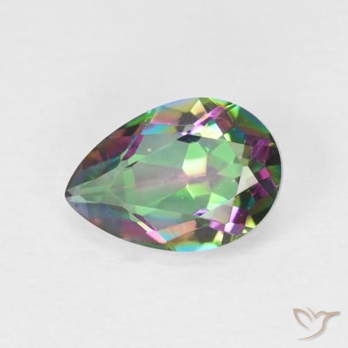 1.93ct 자연스러운 다색 신비한 석영, 배 모양, VVS-VS